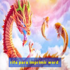 rifa para imprimir word